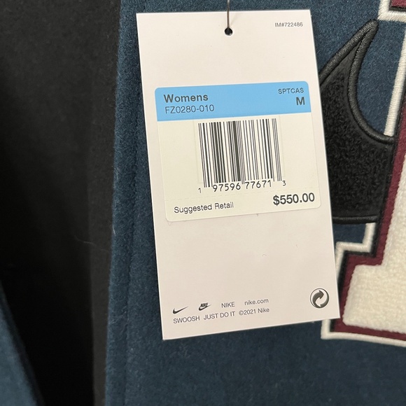 Nike x Yoon Ahn Oversized Varsity Jacket Women’s Medium Wool Blend & Leather - Picture 12 of 16